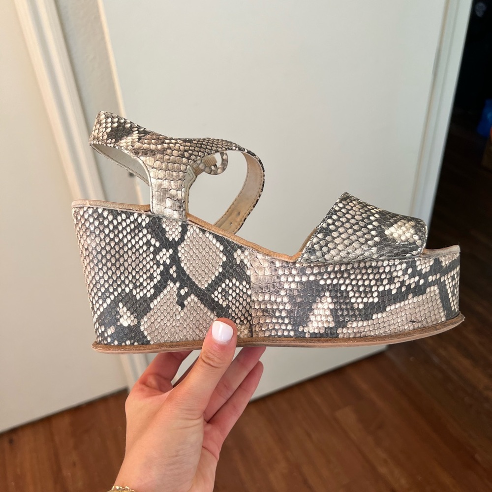 Dolce Vita Snakeskin Platforms